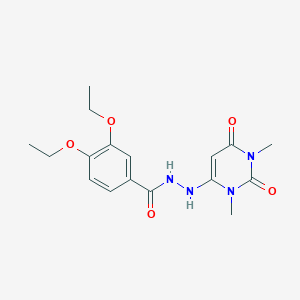 N'-(1,3-dimethyl-2,6-dioxo-1,2,3,6-tetrahydropyrimidin-4-yl)-3,4-diethoxybenzohydrazide