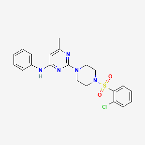 2-[4-(2-Chlorobenzenesulfonyl)piperazin-1-YL]-6-methyl-N-phenylpyrimidin-4-amine