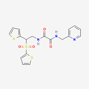 N'-[(Pyridin-2-YL)methyl]-N-[2-(thiophen-2-YL)-2-(thiophene-2-sulfonyl)ethyl]ethanediamide