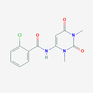 2-chloro-N-(1,3-dimethyl-2,6-dioxo-1,2,3,6-tetrahydropyrimidin-4-yl)benzamide