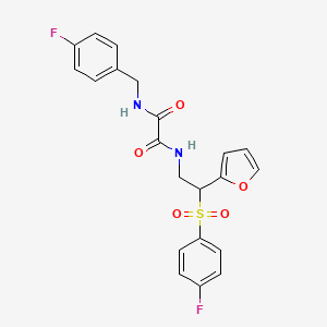 N-[2-(4-Fluorobenzenesulfonyl)-2-(furan-2-YL)ethyl]-N'-[(4-fluorophenyl)methyl]ethanediamide