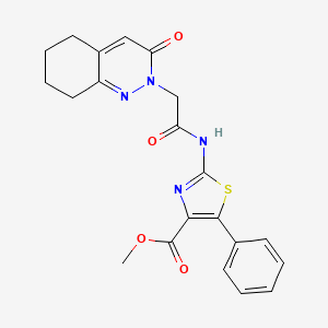 methyl 2-{[(3-oxo-5,6,7,8-tetrahydrocinnolin-2(3H)-yl)acetyl]amino}-5-phenyl-1,3-thiazole-4-carboxylate