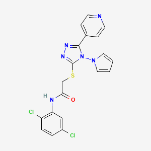 N-(2,5-dichlorophenyl)-2-{[5-(pyridin-4-yl)-4-(1H-pyrrol-1-yl)-4H-1,2,4-triazol-3-yl]sulfanyl}acetamide