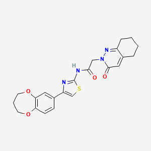 N-[4-(3,4-dihydro-2H-1,5-benzodioxepin-7-yl)-1,3-thiazol-2-yl]-2-(3-oxo-5,6,7,8-tetrahydrocinnolin-2(3H)-yl)acetamide