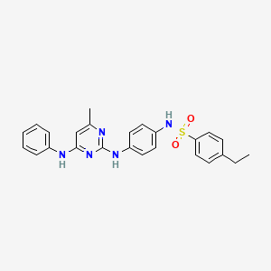 4-ethyl-N-(4-((4-methyl-6-(phenylamino)pyrimidin-2-yl)amino)phenyl)benzenesulfonamide