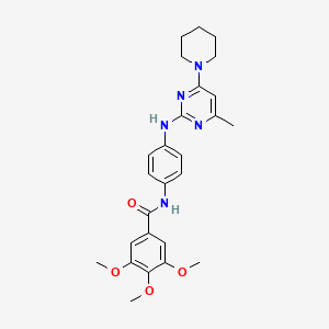 3,4,5-Trimethoxy-N-(4-{[4-methyl-6-(piperidin-1-YL)pyrimidin-2-YL]amino}phenyl)benzamide