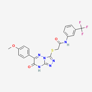 2-{[6-(4-methoxyphenyl)-7-oxo-7,8-dihydro[1,2,4]triazolo[4,3-b][1,2,4]triazin-3-yl]sulfanyl}-N-[3-(trifluoromethyl)phenyl]acetamide