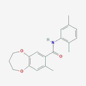 N-(2,5-dimethylphenyl)-8-methyl-3,4-dihydro-2H-1,5-benzodioxepine-7-carboxamide