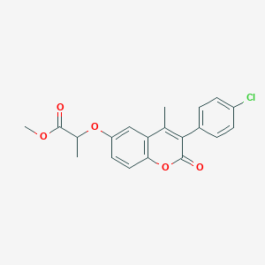 methyl 2-{[3-(4-chlorophenyl)-4-methyl-2-oxo-2H-chromen-6-yl]oxy}propanoate