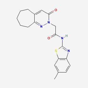 N-(6-methyl-1,3-benzothiazol-2-yl)-2-(3-oxo-3,5,6,7,8,9-hexahydro-2H-cyclohepta[c]pyridazin-2-yl)acetamide