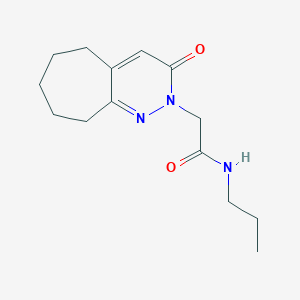 2-{3-Oxo-2H,3H,5H,6H,7H,8H,9H-cyclohepta[C]pyridazin-2-YL}-N-propylacetamide