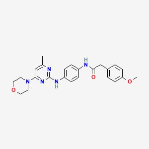 2-(4-methoxyphenyl)-N-(4-((4-methyl-6-morpholinopyrimidin-2-yl)amino)phenyl)acetamide