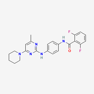 2,6-Difluoro-N-(4-{[4-methyl-6-(piperidin-1-YL)pyrimidin-2-YL]amino}phenyl)benzamide