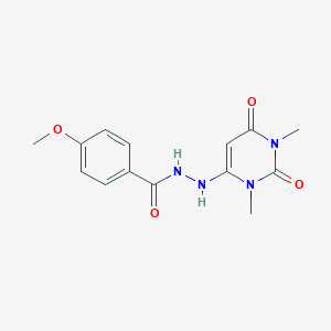 N'-(1,3-dimethyl-2,6-dioxo-1,2,3,6-tetrahydropyrimidin-4-yl)-4-methoxybenzohydrazide