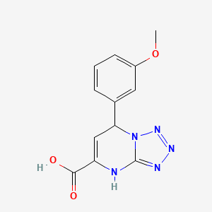 molecular formula C12H11N5O3 B11249453 7-(3-Methoxyphenyl)-4,7-dihydrotetrazolo[1,5-a]pyrimidine-5-carboxylic acid 