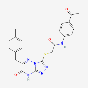 N-(4-acetylphenyl)-2-{[6-(4-methylbenzyl)-7-oxo-7,8-dihydro[1,2,4]triazolo[4,3-b][1,2,4]triazin-3-yl]sulfanyl}acetamide