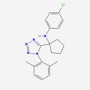 4-chloro-N-{1-[1-(2,6-dimethylphenyl)-1H-tetrazol-5-yl]cyclopentyl}aniline