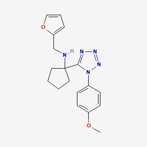 N-(furan-2-ylmethyl)-1-[1-(4-methoxyphenyl)-1H-tetrazol-5-yl]cyclopentanamine