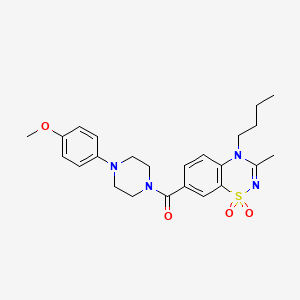 (4-butyl-3-methyl-1,1-dioxido-4H-1,2,4-benzothiadiazin-7-yl)[4-(4-methoxyphenyl)piperazin-1-yl]methanone