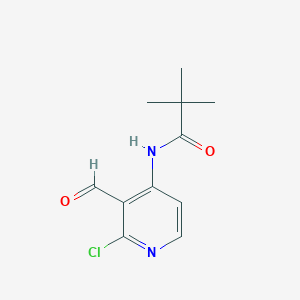 B112495 N-(2-Chloro-3-formylpyridin-4-yl)pivalamide CAS No. 338452-91-8