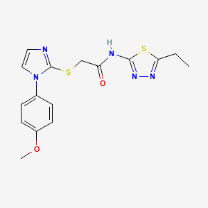 N-(5-ethyl-1,3,4-thiadiazol-2-yl)-2-((1-(4-methoxyphenyl)-1H-imidazol-2-yl)thio)acetamide