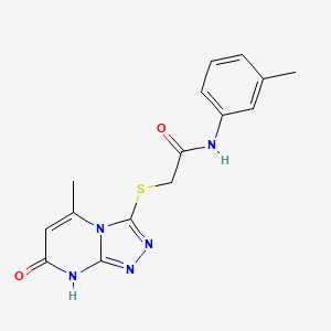 2-((5-methyl-7-oxo-7,8-dihydro-[1,2,4]triazolo[4,3-a]pyrimidin-3-yl)thio)-N-(m-tolyl)acetamide