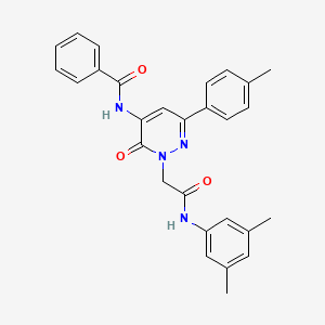 N-[2-{2-[(3,5-dimethylphenyl)amino]-2-oxoethyl}-6-(4-methylphenyl)-3-oxo-2,3-dihydropyridazin-4-yl]benzamide