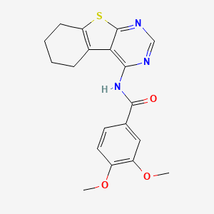 3,4-dimethoxy-N-(5,6,7,8-tetrahydro[1]benzothieno[2,3-d]pyrimidin-4-yl)benzamide