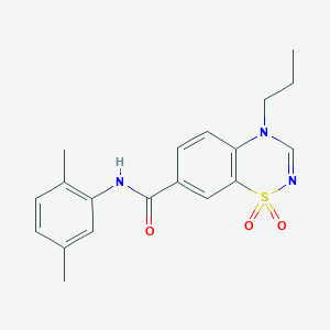 N-(2,5-dimethylphenyl)-4-propyl-4H-1,2,4-benzothiadiazine-7-carboxamide 1,1-dioxide