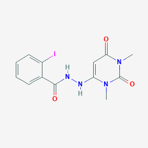 N'-(1,3-dimethyl-2,6-dioxo-1,2,3,6-tetrahydropyrimidin-4-yl)-2-iodobenzohydrazide