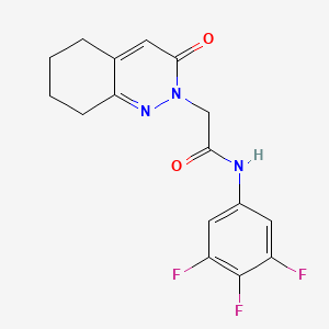 molecular formula C16H14F3N3O2 B11249597 2-(3-oxo-5,6,7,8-tetrahydrocinnolin-2(3H)-yl)-N-(3,4,5-trifluorophenyl)acetamide 