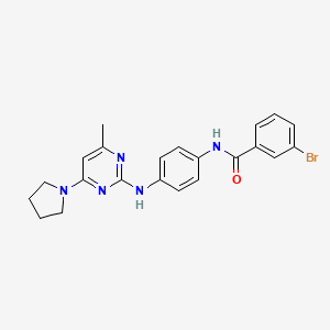 3-Bromo-N-(4-{[4-methyl-6-(pyrrolidin-1-YL)pyrimidin-2-YL]amino}phenyl)benzamide