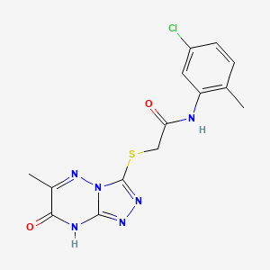 N-(5-chloro-2-methylphenyl)-2-[(7-hydroxy-6-methyl[1,2,4]triazolo[4,3-b][1,2,4]triazin-3-yl)sulfanyl]acetamide