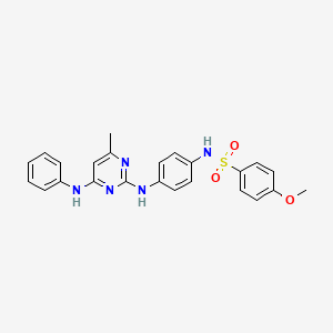 4-methoxy-N-(4-((4-methyl-6-(phenylamino)pyrimidin-2-yl)amino)phenyl)benzenesulfonamide