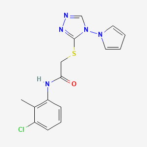 N-(3-chloro-2-methylphenyl)-2-{[4-(1H-pyrrol-1-yl)-4H-1,2,4-triazol-3-yl]sulfanyl}acetamide