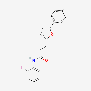 N-(2-fluorophenyl)-3-[5-(4-fluorophenyl)furan-2-yl]propanamide