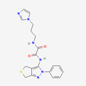 N1-(3-(1H-imidazol-1-yl)propyl)-N2-(2-phenyl-4,6-dihydro-2H-thieno[3,4-c]pyrazol-3-yl)oxalamide