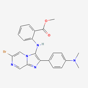 Methyl 2-({6-bromo-2-[4-(dimethylamino)phenyl]imidazo[1,2-a]pyrazin-3-yl}amino)benzoate