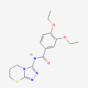 3,4-Diethoxy-N-{5H,6H,7H-[1,2,4]triazolo[3,4-B][1,3]thiazin-3-YL}benzamide