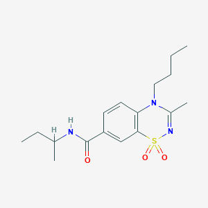 N-(butan-2-yl)-4-butyl-3-methyl-4H-1,2,4-benzothiadiazine-7-carboxamide 1,1-dioxide