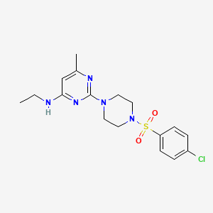 2-[4-(4-Chlorobenzenesulfonyl)piperazin-1-YL]-N-ethyl-6-methylpyrimidin-4-amine