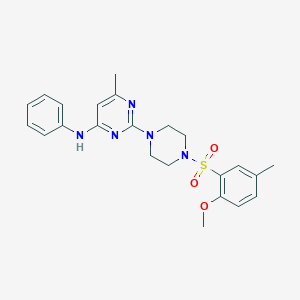 2-[4-(2-Methoxy-5-methylbenzenesulfonyl)piperazin-1-YL]-6-methyl-N-phenylpyrimidin-4-amine