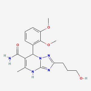 7-(2,3-Dimethoxyphenyl)-2-(3-hydroxypropyl)-5-methyl-4,7-dihydro[1,2,4]triazolo[1,5-a]pyrimidine-6-carboxamide