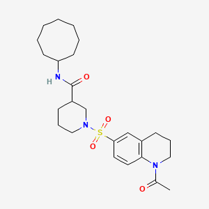 1-[(1-acetyl-1,2,3,4-tetrahydroquinolin-6-yl)sulfonyl]-N-cyclooctylpiperidine-3-carboxamide