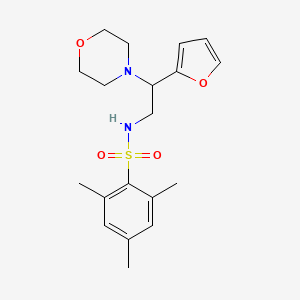 N-(2-(furan-2-yl)-2-morpholinoethyl)-2,4,6-trimethylbenzenesulfonamide