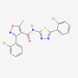 3-(2-chlorophenyl)-N-[5-(2-chlorophenyl)-1,3,4-thiadiazol-2-yl]-5-methyl-1,2-oxazole-4-carboxamide