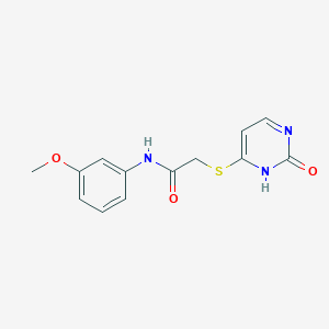 molecular formula C13H13N3O3S B11249799 N-(3-Methoxyphenyl)-2-[(2-oxo-1,2-dihydropyrimidin-4-YL)sulfanyl]acetamide 