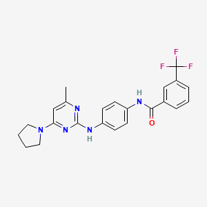 N-(4-{[4-Methyl-6-(pyrrolidin-1-YL)pyrimidin-2-YL]amino}phenyl)-3-(trifluoromethyl)benzamide