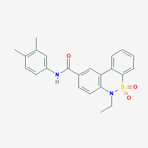 N-(3,4-dimethylphenyl)-6-ethyl-6H-dibenzo[c,e][1,2]thiazine-9-carboxamide 5,5-dioxide