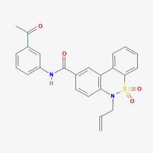 N-(3-acetylphenyl)-6-allyl-6H-dibenzo[c,e][1,2]thiazine-9-carboxamide 5,5-dioxide